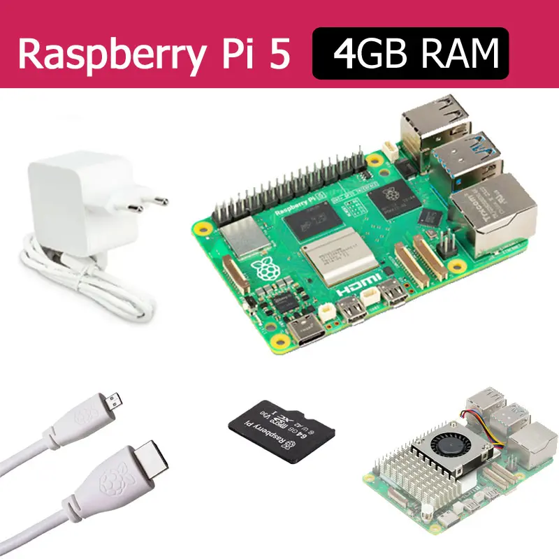 Raspberry Pi5 / 4GB Starter Pack - Blanc