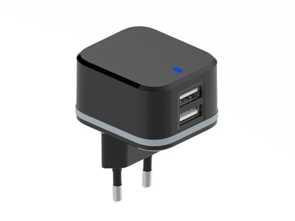 Velleman Compacte USB lader 5V 3.4A - 2 poorten (zwart)