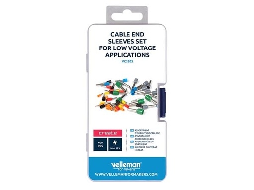 [VEL-VCS203] Velleman Cable end sleeves for low voltage applications