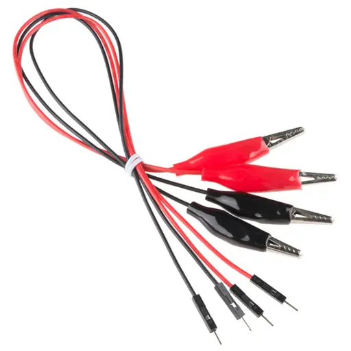 [KIT-2480] Alligator Clip with Pigtail (4 Pack)