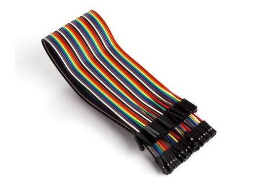 [VEL-VMA415] Velleman 40-pins 30 cm JUMPER WIRE (FLAT CABLE) F/F